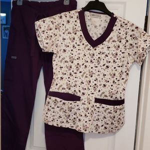 Purple scrub set